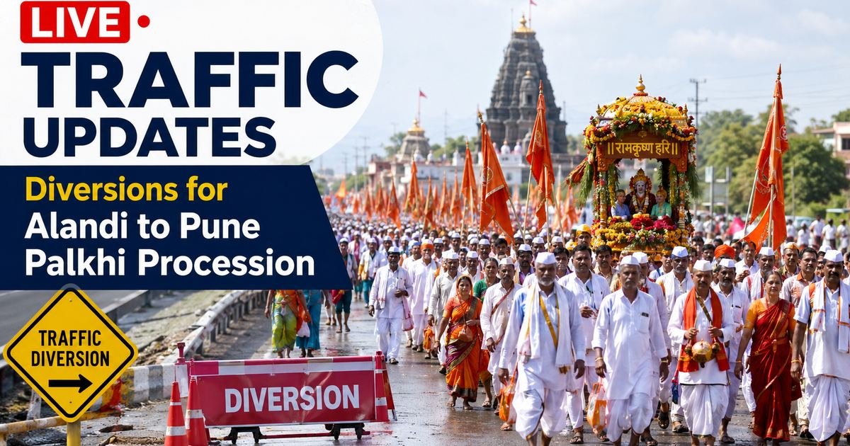 Live Traffic Updates: Diversions for Alandi to Pune Palkhi Procession