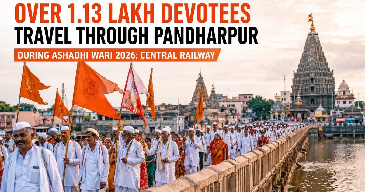 आषाढी वारी २०२६: पंढरपूर रेल्वे स्थानकावरून १.१३ लाखांहून अधिक भाविकांचा प्रवास