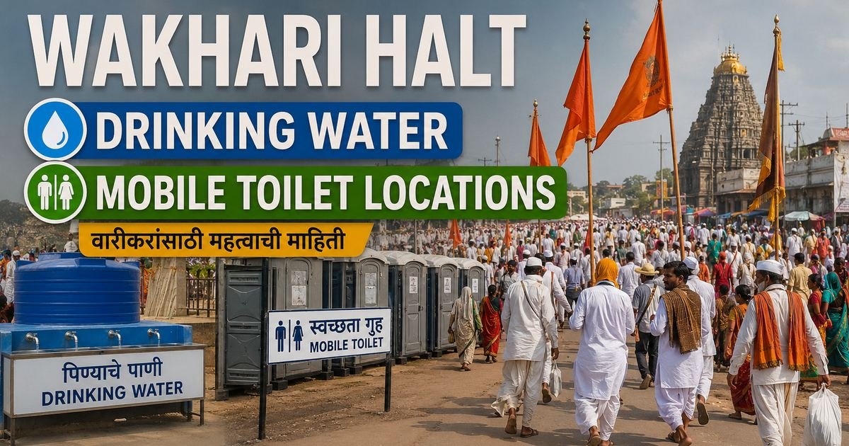 Drinking Water and Mobile Toilet Locations at Wakhari Halt