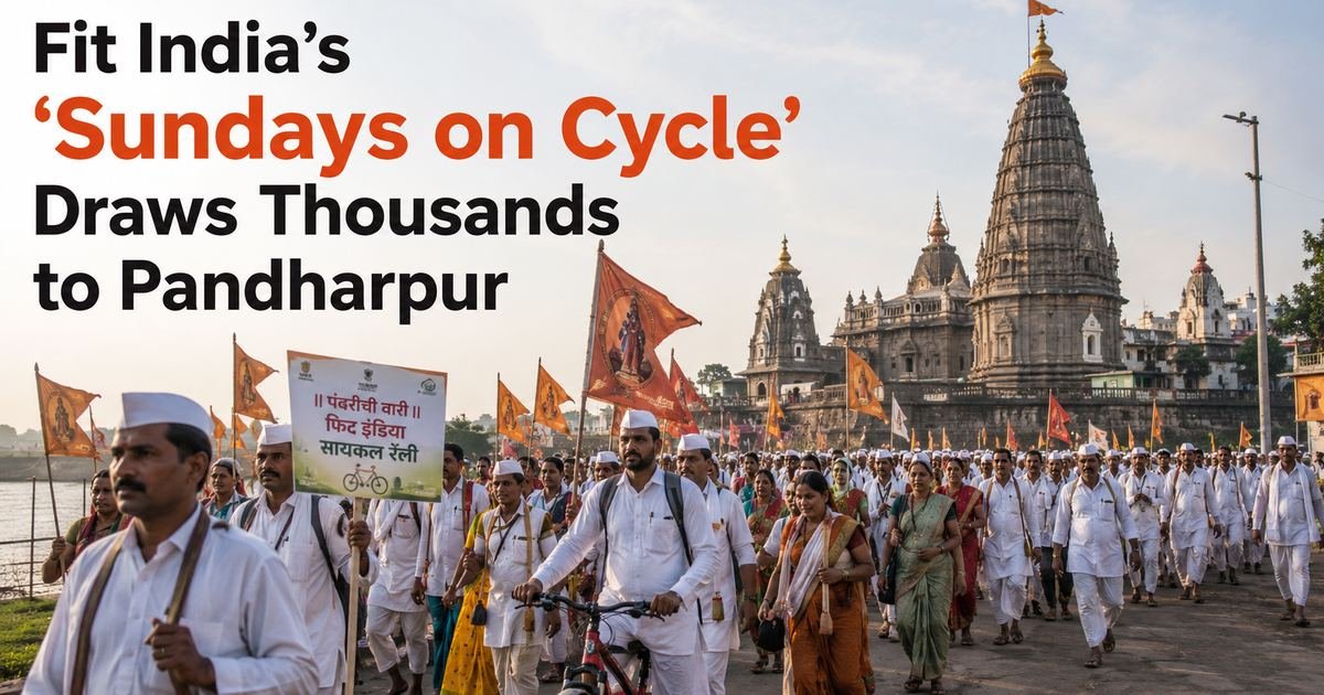 Fit India's 'Sundays on Cycle' Draws Thousands to Pandharpur