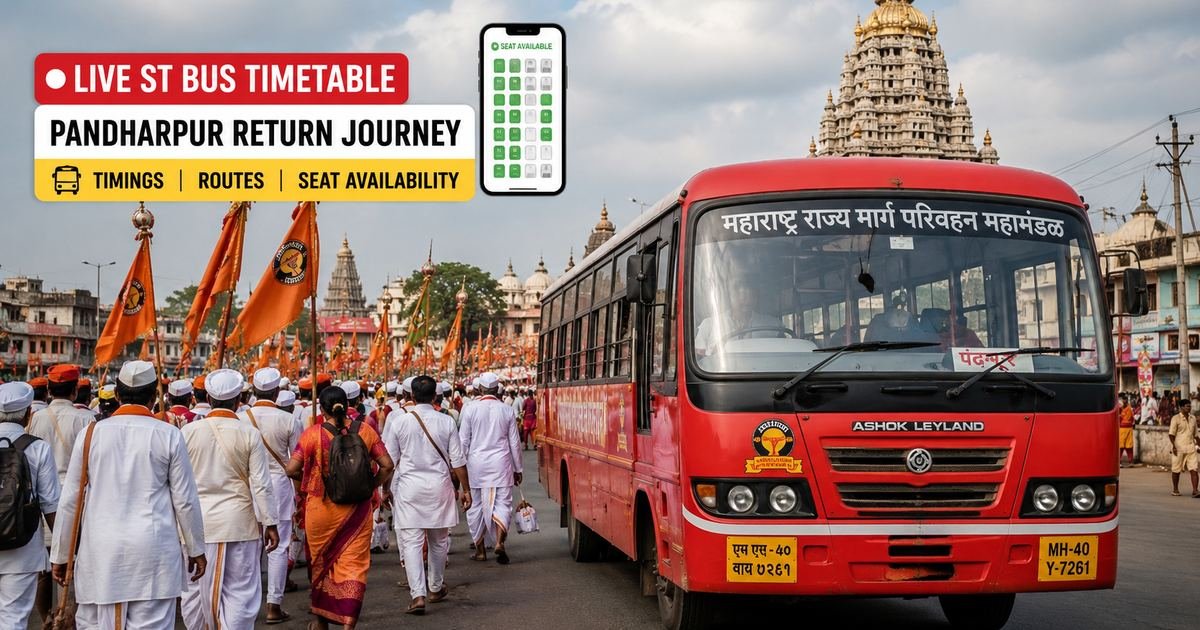 Live ST Bus Timetable and Seat Availability for Pandharpur Return Journey