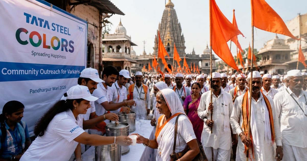 पंढरपूर मार्गावर वारकऱ्यांसाठी टाटा स्टील कलर्सकडून सेवा उपक्रम