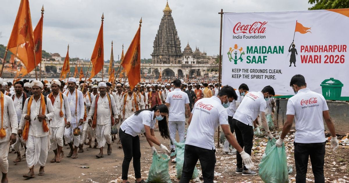 पंढरपूर वारी २०२६ मध्ये कोका-कोला इंडिया फाउंडेशनचा 'मैदान साफ' उपक्रम