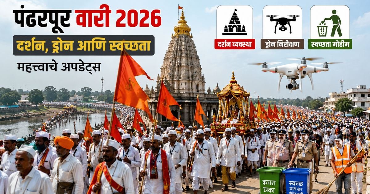 पंढरपूर वारी २०२६: दर्शन नियम, ड्रोन सुरक्षा आणि स्वच्छतेबाबत महत्त्वाचे अपडेट्स