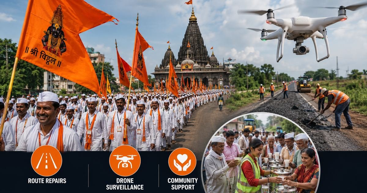 वारी २०२६ ताज्या घडामोडी: मार्गांची दुरुस्ती, ड्रोनद्वारे सुरक्षा आणि समाजाचा पाठिंबा