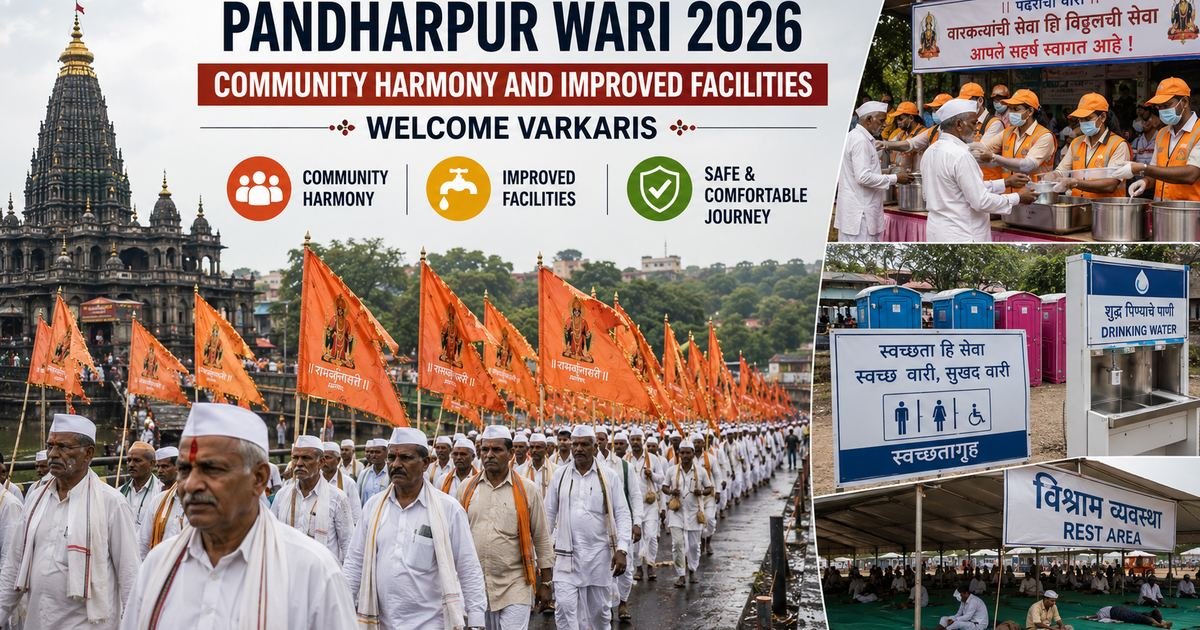 पंढरपूर वारी २०२६: वारकऱ्यांच्या सेवेसाठी विविध समाजबांधव पुढे, सुविधांमध्येही वाढ