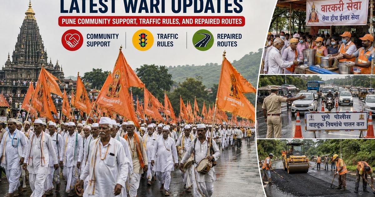 Latest Wari Updates: Pune Community Support, Traffic Rules, and Repaired Routes