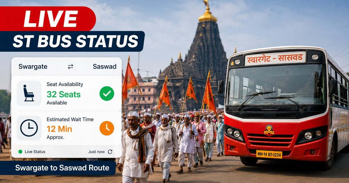 Live ST Bus Status: Seat Availability and Wait Times for Swargate to Saswad Route