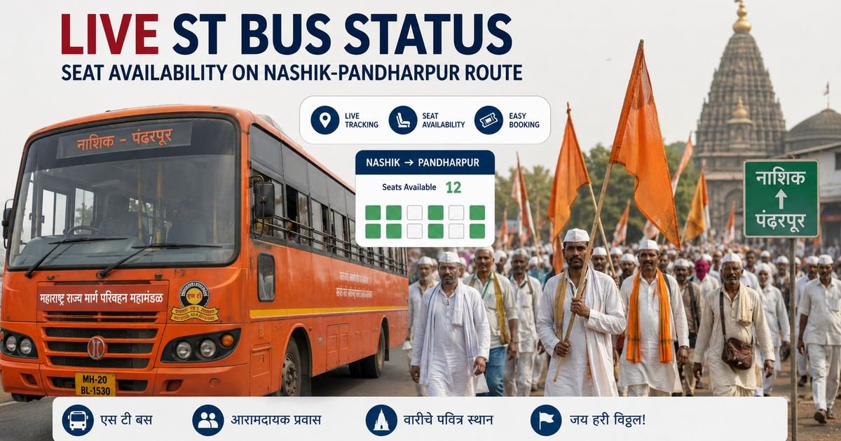 Live ST Bus Status: Seat Availability on Nashik-Pandharpur Route