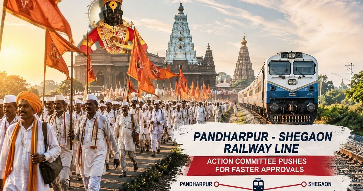 पंढरपूर-शेगाव रेल्वे मार्ग: कृती समितीची जलद मंजुरीसाठी मागणी