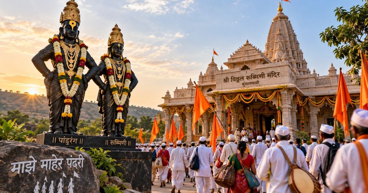 कुंडलवाडीत शेतकरी आणि कष्टकऱ्यांनी बाह्य मदतीविना उभारले भव्य विठ्ठल-रुक्मिणी मंदिर