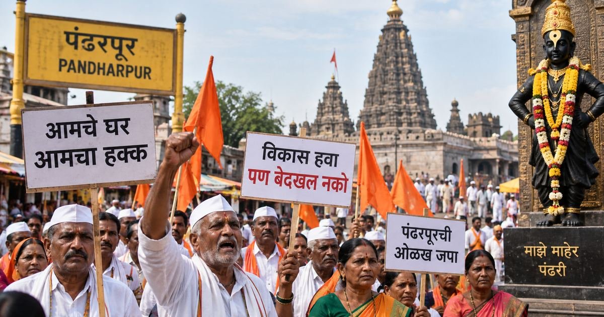 Pandharpur Residents Protest Corridor Development Plan Fearing Eviction