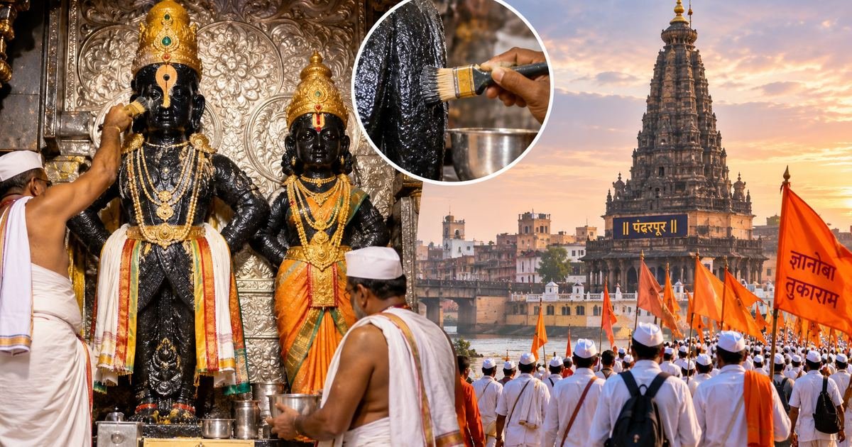Chemical Coating of Shri Vitthal-Rukmini Idols Commences Ahead of Parsva Ekadashi