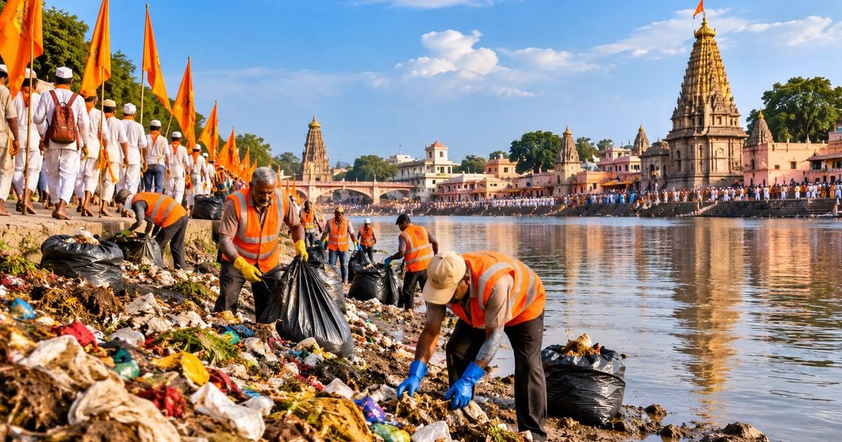 23 Tons of Garbage Cleared from Chandrabhaga Riverbed in Pandharpur