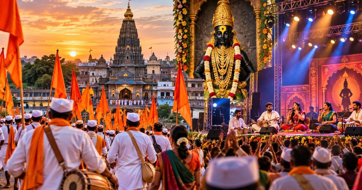पंढरपूर नवरात्र संगीत महोत्सव: दुसऱ्या स्वरमाळेत देवश्री आणि ज्ञानेश्वरी यांची सुरेल मैफल